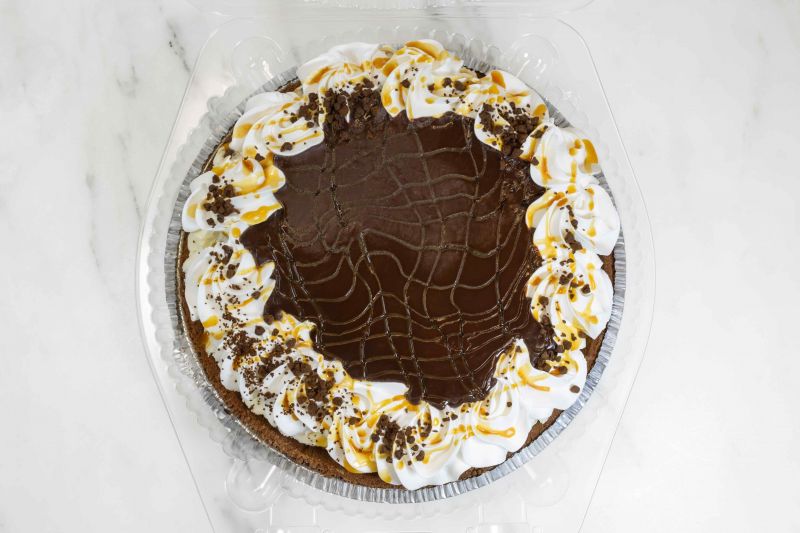 Salted Caramel Chocolate Pretzel Ice Cream Pie - 9